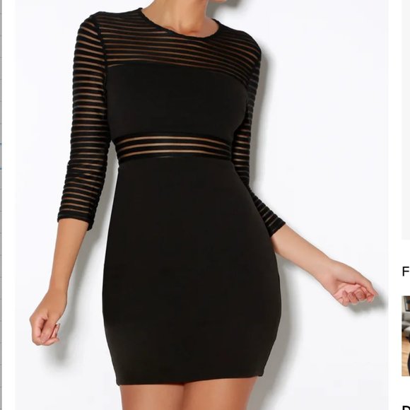 Lulus Dresses & Skirts - Lulus Black Perfect Mesh Dress Damaged